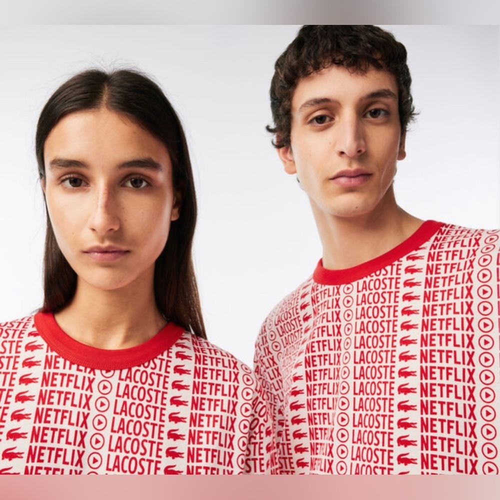 UNISEX Lacoste X Netflix Loose Fit Printed T-shirt - Picture 3 of 5